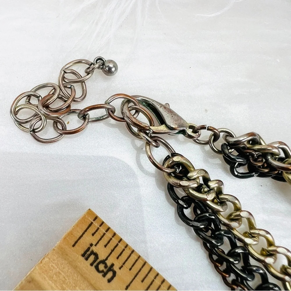 Vintage Bohemian Chic Multi-Color Chain Necklace